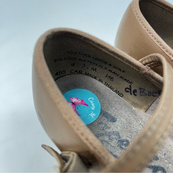 Capezio 455CAR Leather Caramel Character Tap Shoes Ladies 4.5 / Child 2 - 2.5 - Picture 5 of 11